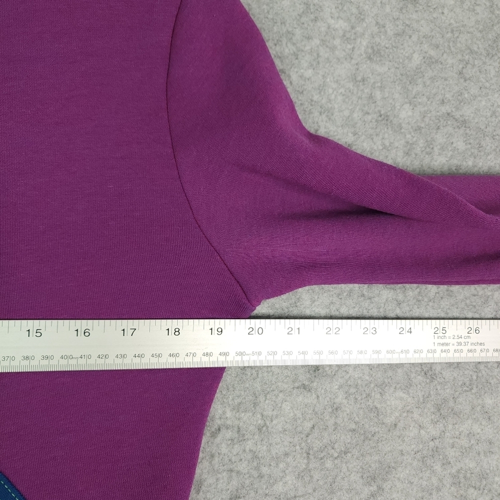 Aviator Nation Pray For Snow Purple Zip Hoodie with Blue & Red Diagonal Stripes - Picture 5 of 6